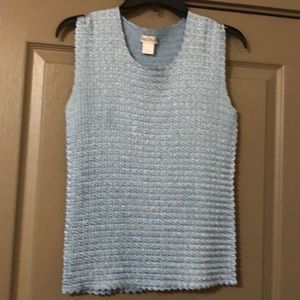 Nicola light blue sleeveless top, casual/dressy L